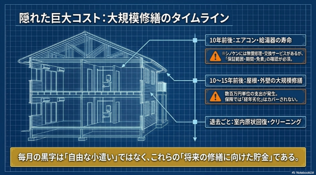 一棟アパートで発生するエアコン・給湯器交換、外壁・屋根修繕、退去時原状回復のタイムライン