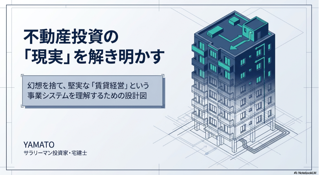 不動産投資を金融商品ではなく賃貸経営として理解するための設計図を示した表紙